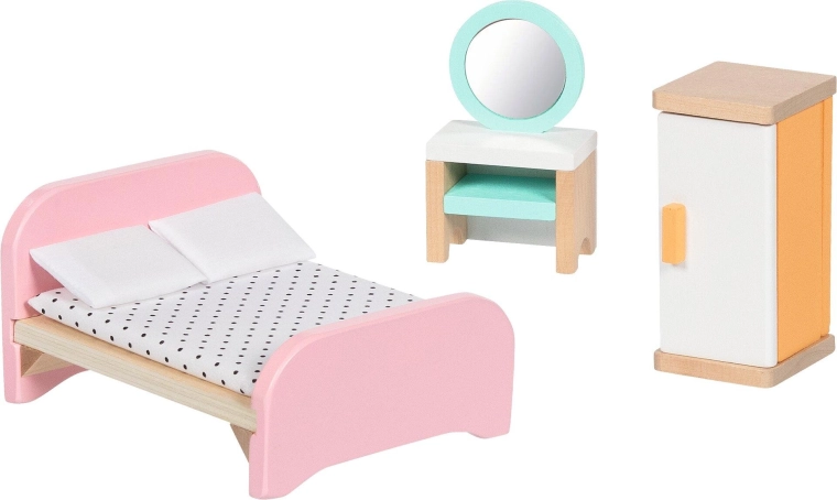 Holzmöbel für das Puppenhaus Copenhagen Schlafzimmer – 6 Teile