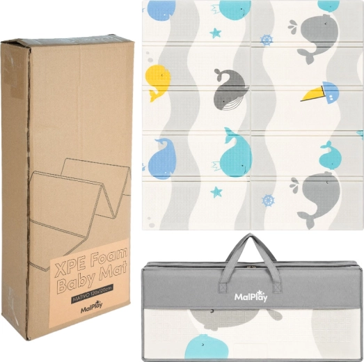 Faltbare Schaumstoff-Spielmatte Mativo 120 × 120 cm