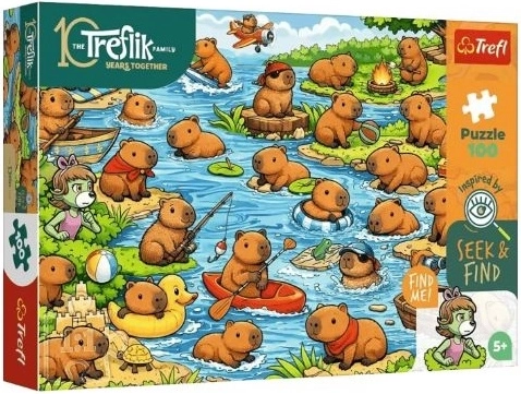 Trefl Puzzle Seek and Find Capybaras 100 Teile