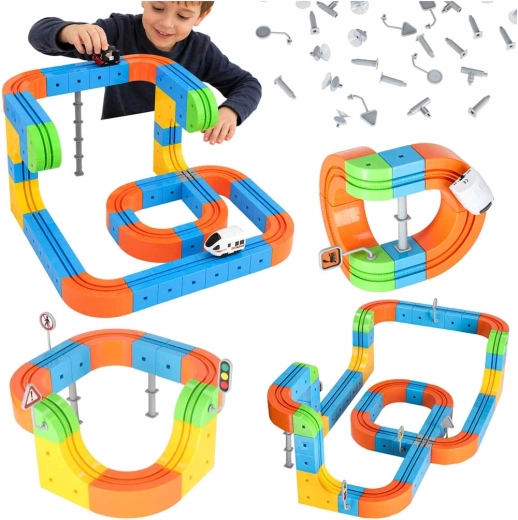 Variable Strecke aus magnetischen Teilen