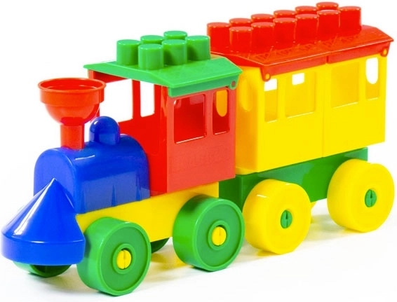 Bausatz Zug mit Lokomotive und Waggon