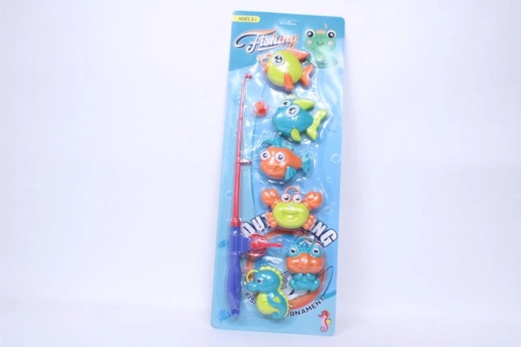 Kinder-Angelspiel mit Angelrute und Fischen QF339A
