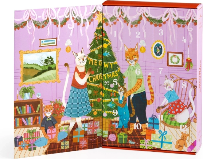 Aufklappbares Buch mit 12 Türchen