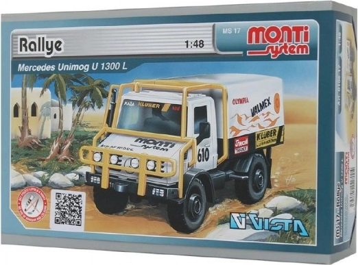 Bausatz Monti System MS 17 Rallye Mercedes 1:48 in Schachtel 22x15x6 cm