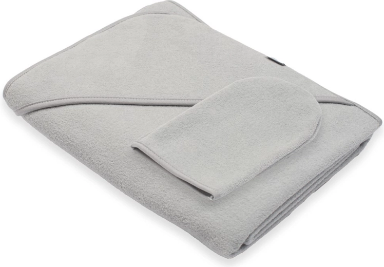 Baby-Frottee-Handtuch mit Kapuze NEW BABY Basic 100 × 100 cm, grau