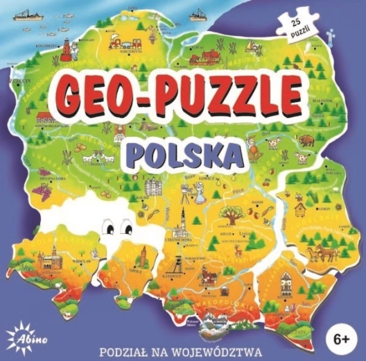 Geo-Puzzle Polen – Karte mit 25 Teilen