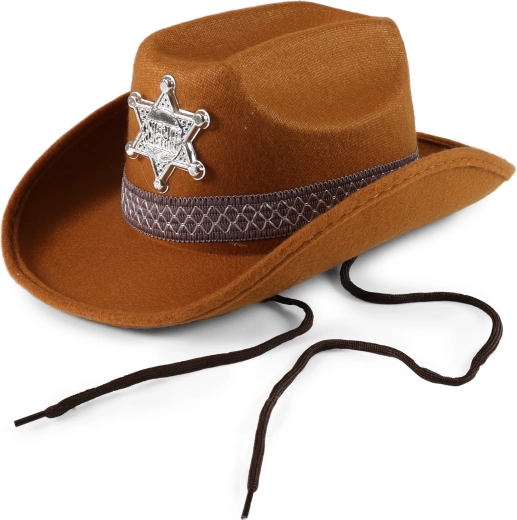 Brauner Cowboy-Sheriffhut für Kinder