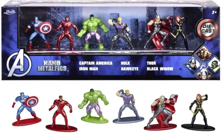 JADA MARVEL AVENGERS Metallfiguren, 6 Stk., 4 cm