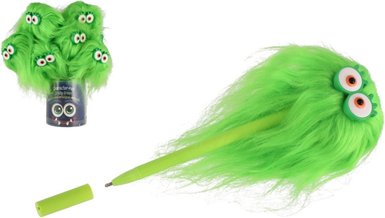 Kugelschreiber mit Augen und flauschiger Frisur Herbs Crazy Green – 1 Stück