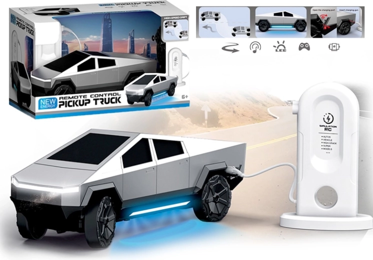 Futuristisches RC-Auto mit Ladestation