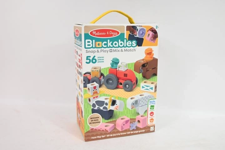 Melissa & Doug Blockables auf dem Bauernhof – Holz-Konstruktionsbausatz