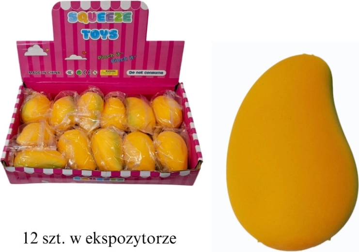 Squeeze-Ball in Mangoform - 1 Stück
