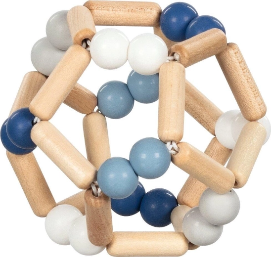 Goki baby elastischer Fühlring mit Kugel blau – 1 Stück