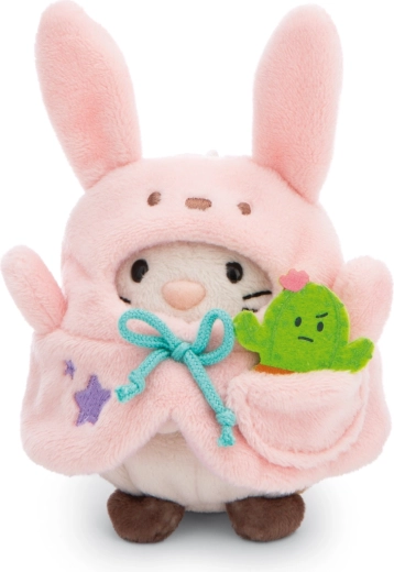 Nici MyMochi Katze Angy im Hasenkostüm mit Kaktus – Geschenkset aus Plüsch 8 cm