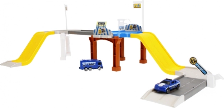 Leicht aufzubauende Autorennbahn