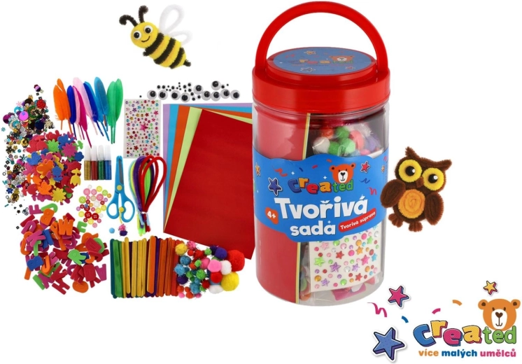 Teddies großes Kreativset in einer Kunststoffdose
