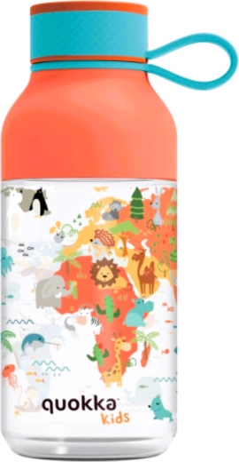 Tritan-Kinderflasche Quokka Kids Ice Maps mit Trageschlaufe 430 ml