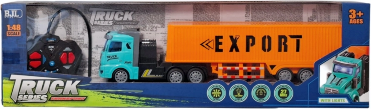 Ferngesteuerter LKW mit Containerauflieger und Ladegerät – 1 Stück