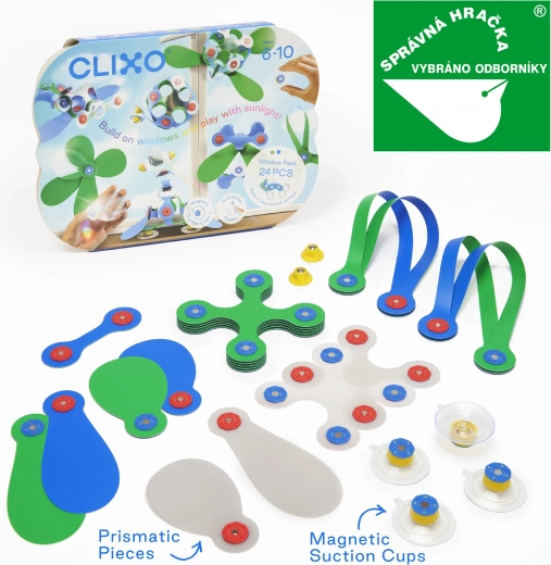 Clixo Window magnetisches Konstruktionsset 24 Stk.