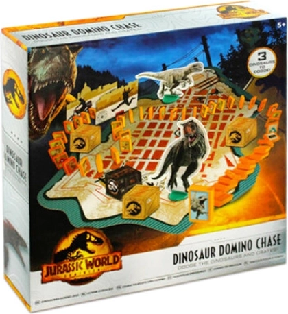 Jurassic World Dominion: Dinosaurier-Domino-Jagd – Familienspiel