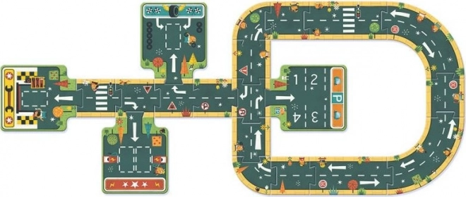 Kreatives Bodenpuzzle
