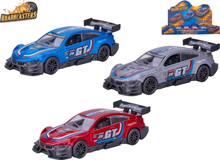 Metall-Sportwagenmodell Roadblasters mit Rückziehantrieb 11,5 cm