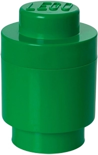 LEGO runde Aufbewahrungsbox dunkelgrün 12,3 × 18,3 cm