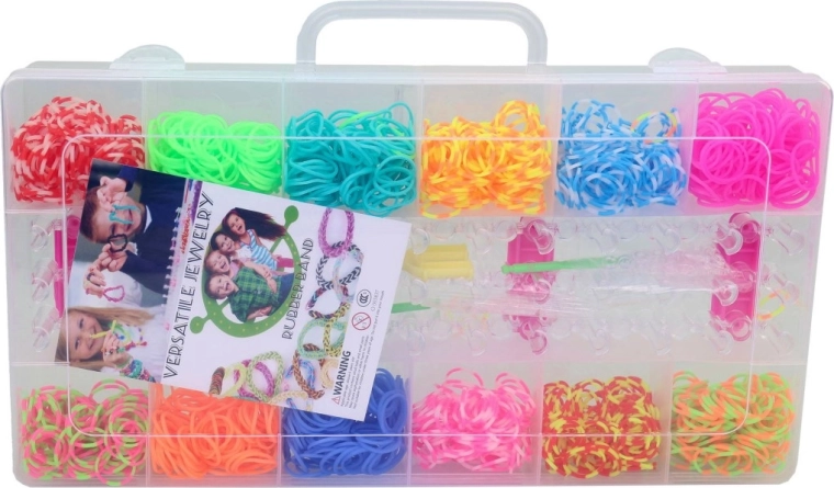 Set aus Gummibändern mit Werkzeug 1400 Stk im Organizer