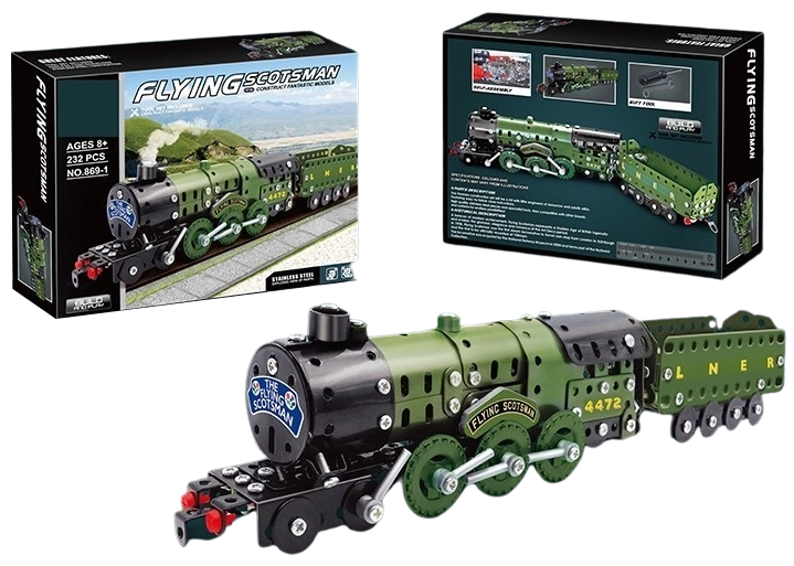 Metallbaukasten Dampflokomotive 340 Teile
