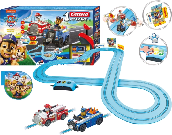 Carrera First Paw Patrol Race 'N' Rescue Rennbahn 3,5 m