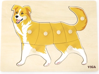 Holz-Montessori-Steckpuzzle Hund VIGA