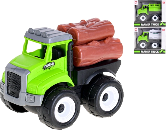 Bauernhof-Auto mit Schwungrad – Tankwagen, Holztransport, Pritschenwagen (11–12 cm)