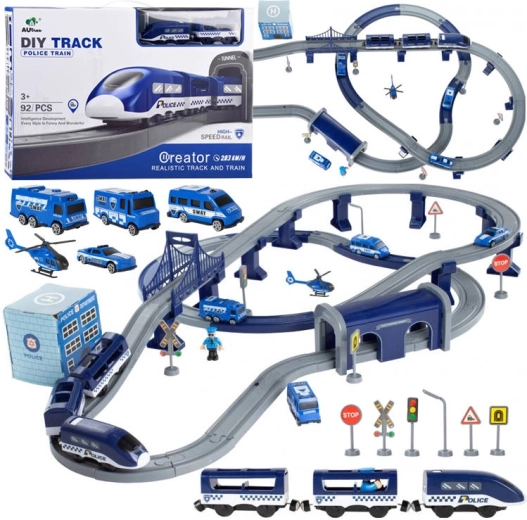 Große elektrische Eisenbahnbahn POLICE 92ele ZA4436