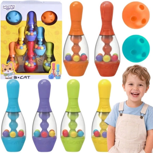 Sensorisches Kinder-Kegelspiel Woopie – 8 Stück