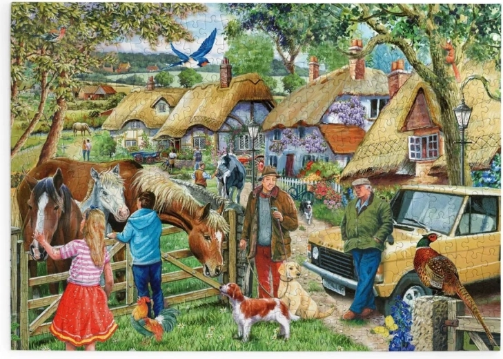 House of Puzzles Pferde und Jagdhunde – Puzzle mit 500 großen Teilen