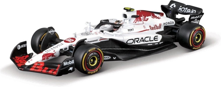 Bburago Modell Formel 1 Oracle Red Bull Racing RB21 (2025) Yuki Tsunoda #22 mit Helm 1:18