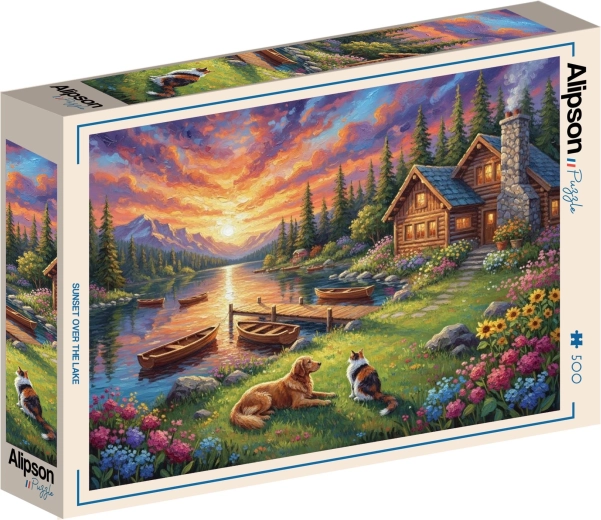 Alipson Puzzle „Sonnenuntergang über dem See“ – 500 Teile