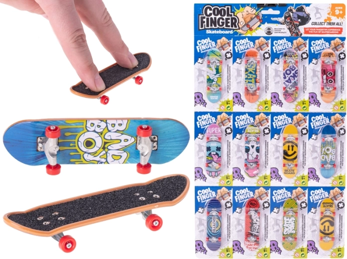 Finger-Skateboard aus Metall 9,5 cm