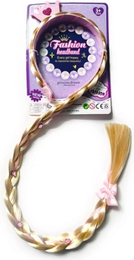 Haarreif mit langem Zopf 70 cm