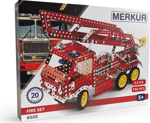 Merkur Fire Set Metallbaukasten für kleine Feuerwehrleute