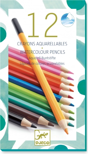 DJECO 12 Aquarell-Buntstifte