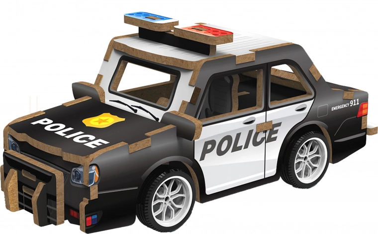 3D Holzpuzzle Polizeiauto