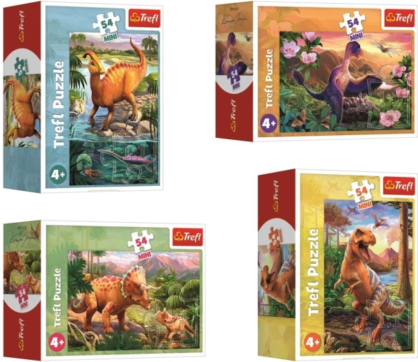 Minipuzzle Dinosaurier mit 54 Teilen