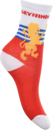 Gryffindor-Motiv mit auffälligem Schriftzug und Wappen