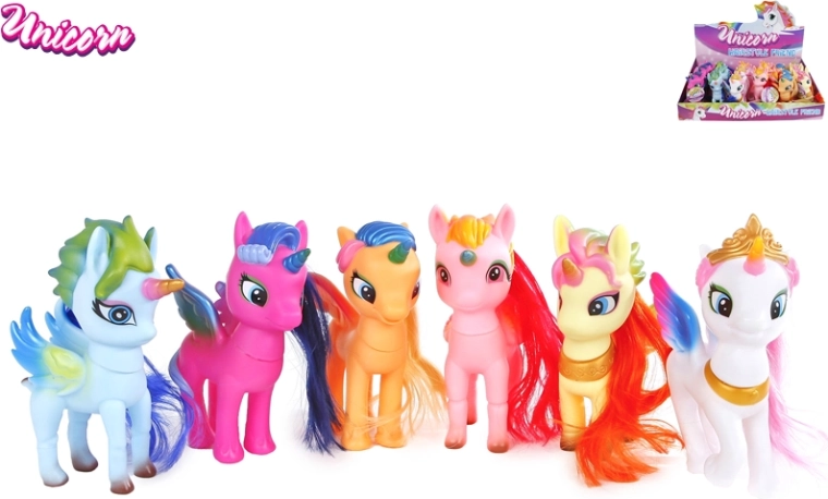 Einhorn mit drehbarem Kopf 13 cm