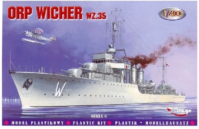 Mirage Hobby Plastikmodellbausatz Zerstörer ORP Wicher 1:400