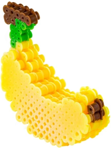 3D-Modell einer Banane aus Bügelperlen