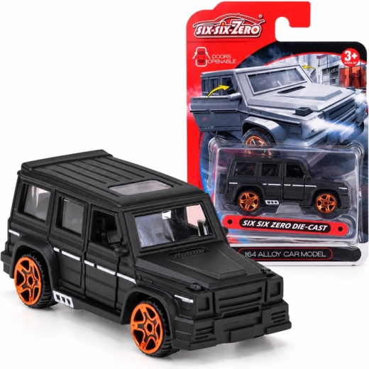 Metallisches Geländewagen-Modell mit zu öffnenden Türen im Maßstab 1:64