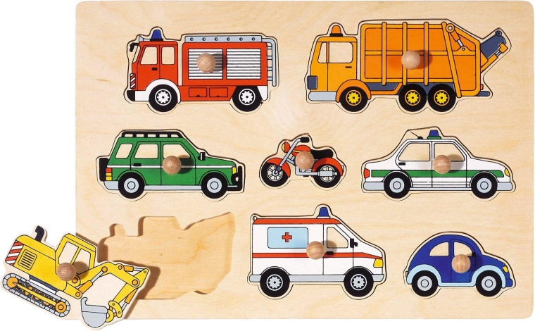 Holz-Einlegepuzzle Verkehrsmittel