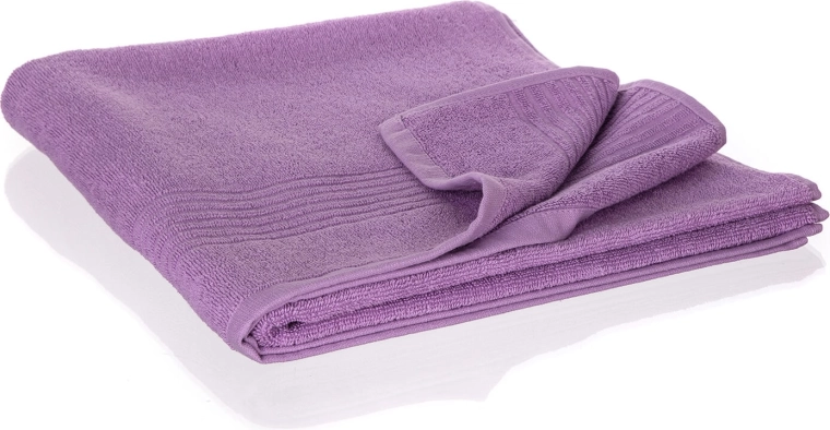 Handtuch Loris 70 × 140 cm helllila Baumwolle 480 gsm